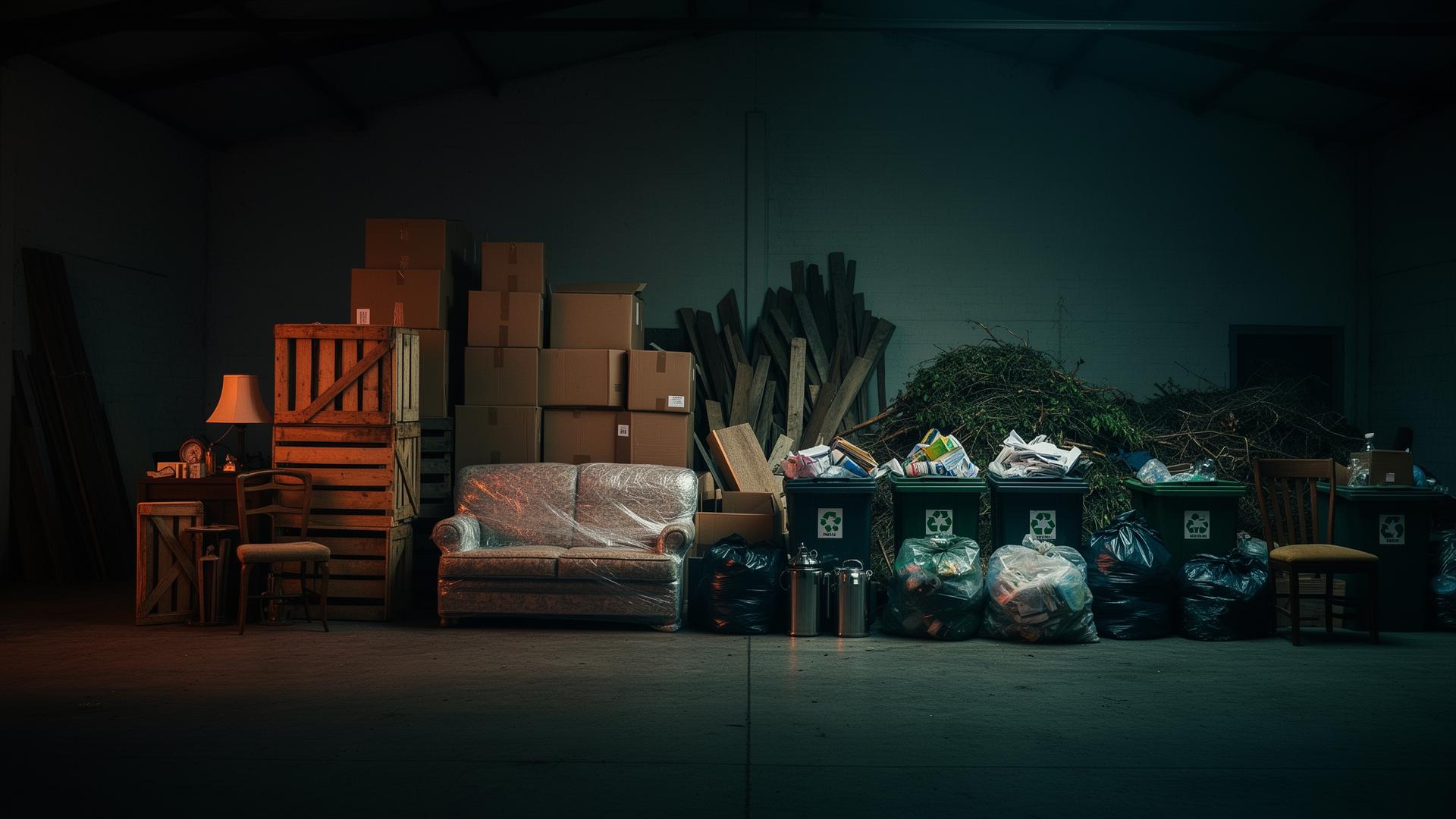 House clearance, rubbish removal and recycling work by SK Removals & Clearance in Ayrshire